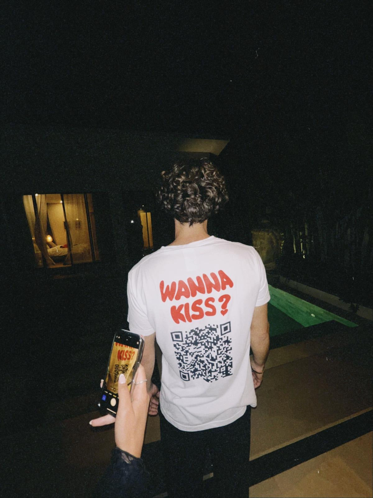 Wanna Kiss? QR Tee