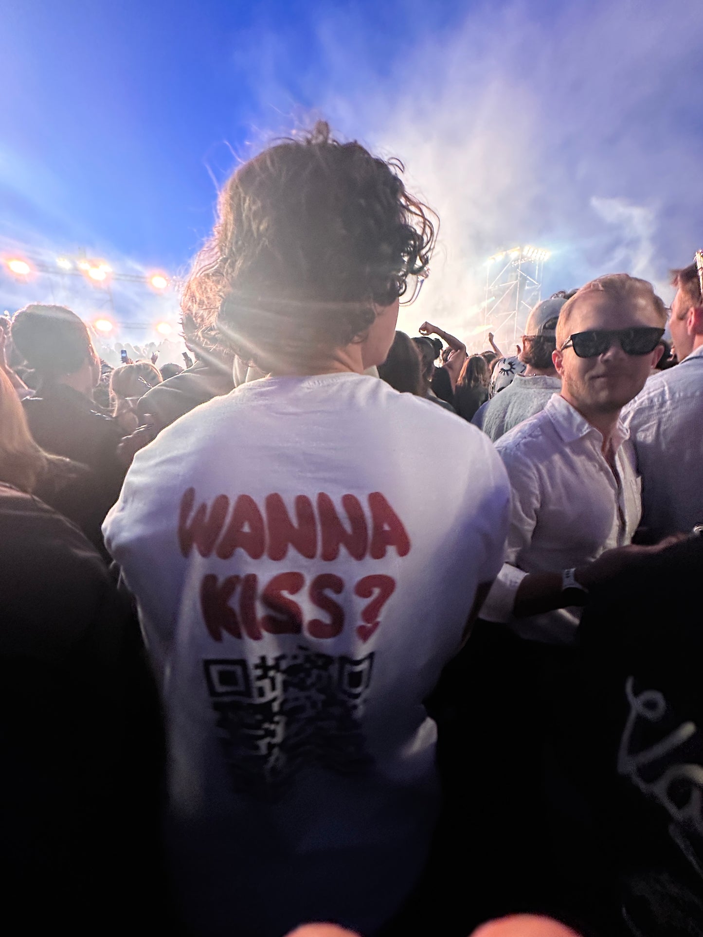 Wanna Kiss? QR Tee