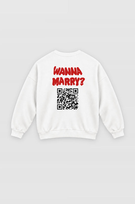 Wanna Marry? QR Sweatshirt