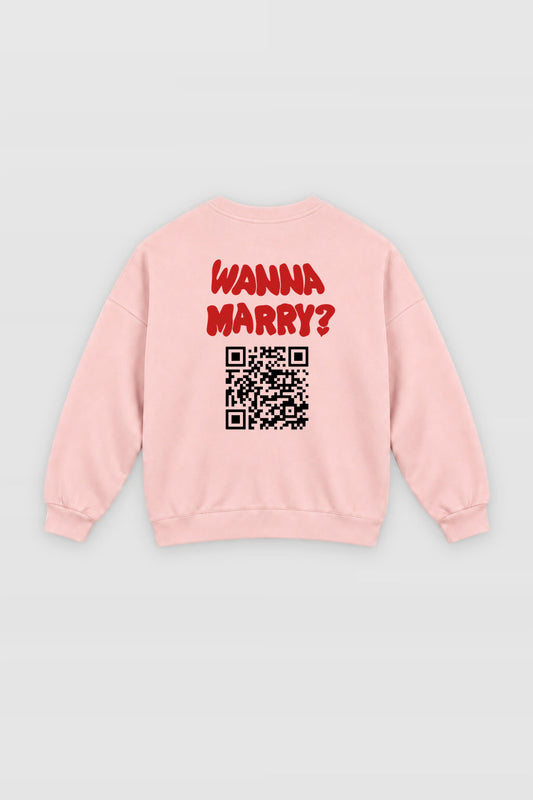 Wanna Marry? QR Sweatshirt