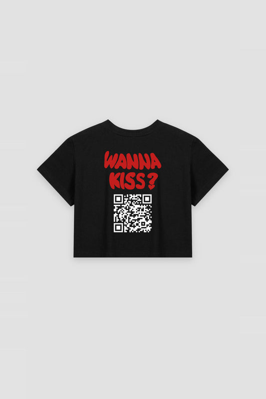 Wanna Kiss? QR Crop Top